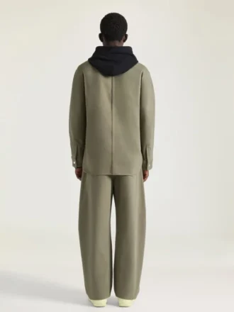 Couture-overskjorte med sømmer i overfarget denim