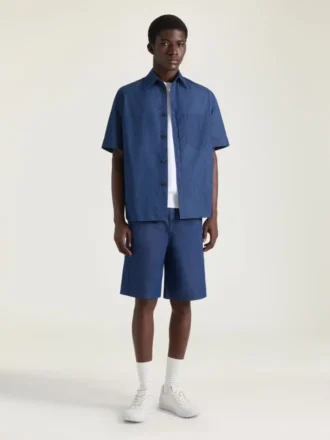Couture Seam-skjorte i indigoblå denim med Givenchy-stempel