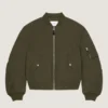 Couture Seam-bomberjakke i bomull med Givenchy-stempelprint Couture Seam-bomberjakke i bomull med Givenchy-stempelprint