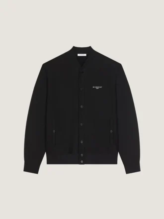 Couture Seam-cardigan i fleece med brodert Givenchy Paris