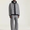 Couture Seam Cargo-bukser i fiskebensmønstret denim Couture Seam Cargo-bukser i fiskebensmønstret denim