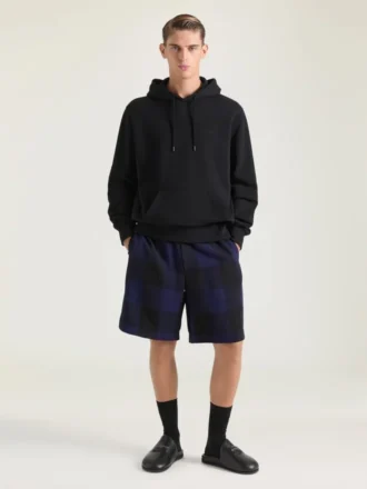Bermudashorts i ull med rutemønster