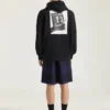 Couture Seam-hettegenser i fleece med klappbrett-trykk Couture Seam-hettegenser i fleece med klappbrett-trykk