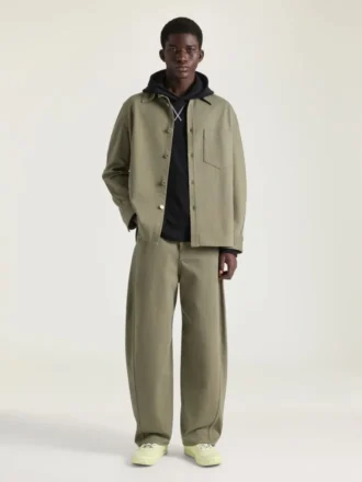 Couture-overskjorte med sømmer i overfarget denim