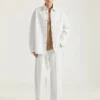 Couture Seam Overshirt i hvit denim