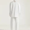 Couture Seam Overshirt i hvit denim