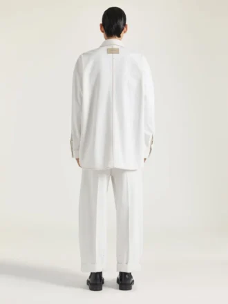 Couture Seam Overshirt i hvit denim