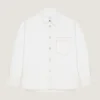 Couture Seam Overshirt i hvit denim
