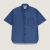 Couture Seam-skjorte i indigoblå denim med Givenchy-stempel Couture Seam-skjorte i indigoblå denim med Givenchy-stempel