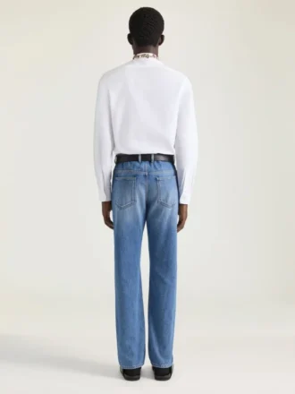 Slim Fit-skjorte i poplin med broderte perler