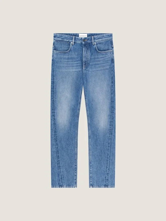 Couture Seam Straight Fit Shadow Washed Jeans Couture Seam Straight Fit Shadow Washed Jeans