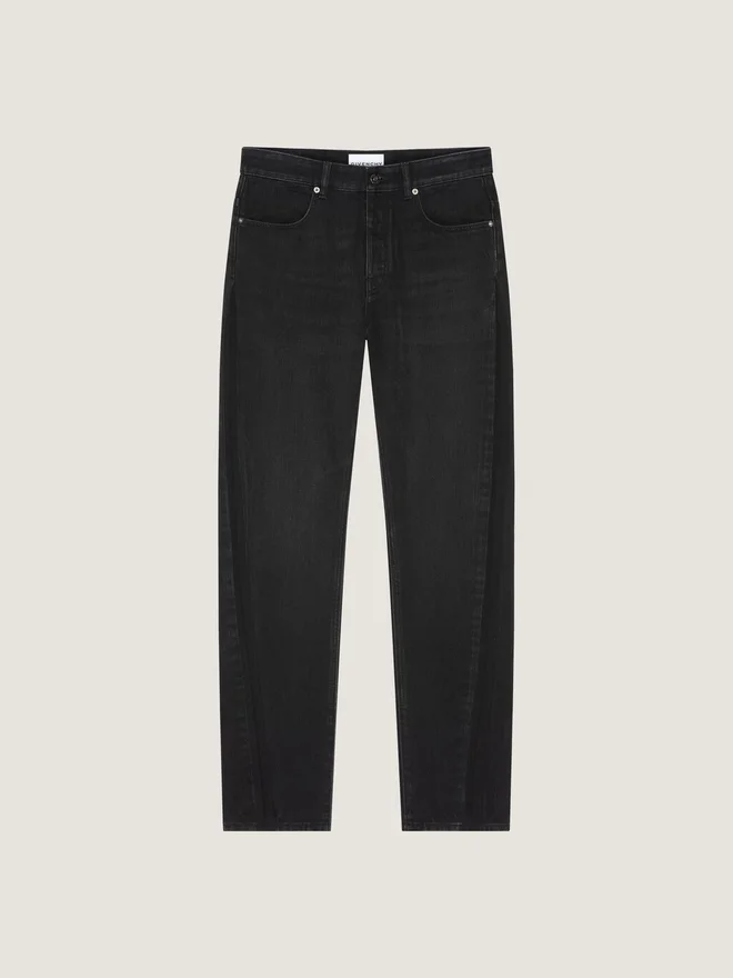 Couture Seam Straight Fit Shadow Washed Jeans Couture Seam Straight Fit Shadow Washed Jeans