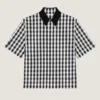Couture-skjorte i bomull med gingham-mønster