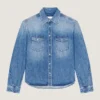 Couture-skjorte med sømmer i skyggevasket denim Couture-skjorte med sømmer i skyggevasket denim