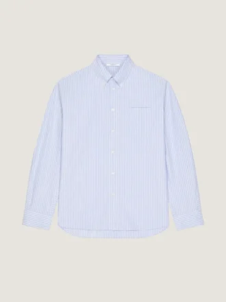 Couture-skjorte med striper i bomulls-oxford