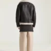 Couture-søm Aviator-blouson i skinn og shearling Couture-søm Aviator-blouson i skinn og shearling