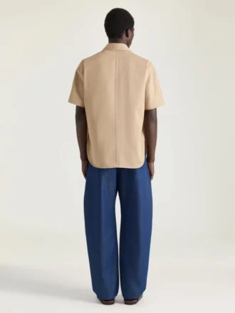 Couture-søm Indigoblå jeans med Givenchy-stempelprint Couture-søm Indigoblå jeans med Givenchy-stempelprint