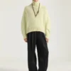 Couture-søm turtleneck-genser i alpakka- og yakull