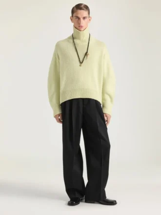 Couture-søm turtleneck-genser i alpakka- og yakull