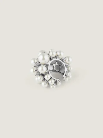 Crystal Pearl-ørering i metall og perler