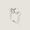 Crystal Pearl-ring i metall, krystaller og perler Crystal Pearl-ring i metall, krystaller og perler