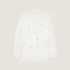 Dobbeltradet jakke i ull og mohair Dobbeltradet jakke i ull og mohair