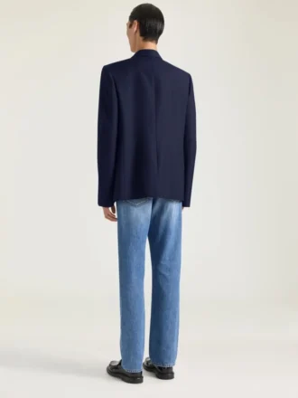 Enkeltradet blazer i ull og mohair