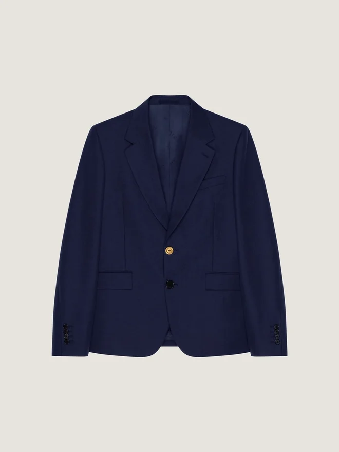 Enkeltradet blazer i ull og mohair Enkeltradet blazer i ull og mohair