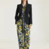 Pyjamasbukser i viskose med blomstertrykk Pyjamasbukser i viskose med blomstertrykk