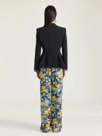 Pyjamasbukser i viskose med blomstertrykk Pyjamasbukser i viskose med blomstertrykk