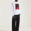 Fleece-genser med surrealistisk trykk Fleece-genser med surrealistisk trykk