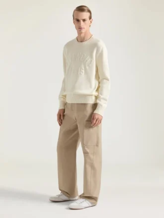 Genser i bomullstrikk med Givenchy Paris-broderi