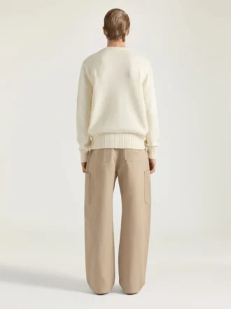 Genser i bomullstrikk med Givenchy Paris-broderi