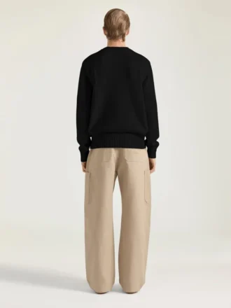 Genser i bomullstrikk med Givenchy Paris-broderi