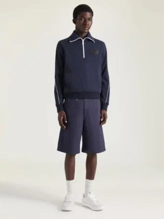 Genser i ull med glidelås og Givenchy Paris-merke