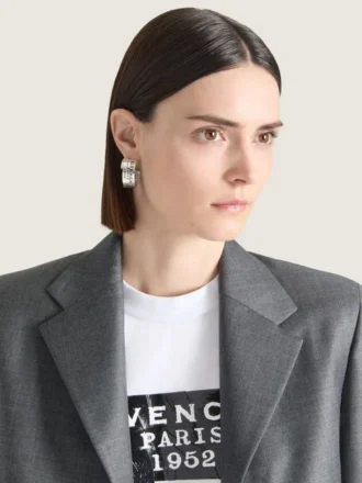 Givenchy Tape-øreringer i metall og emalje