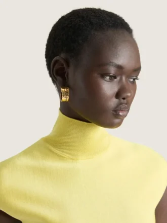 Givenchy Tape-øreringer i metall og emalje