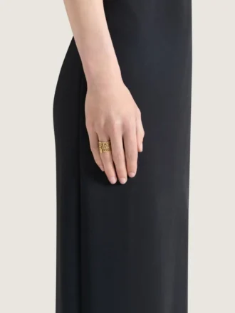 Givenchy Tape-ring i metall og emalje