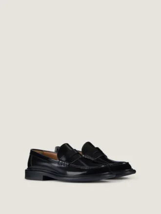 Herre-loafers i børstet skinn