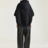 Hettegenser i fleece med Givenchy-båndtrykk
