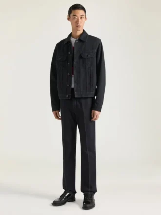 Jeans med rett passform og presselinjer Jeans med rett passform og presselinjer