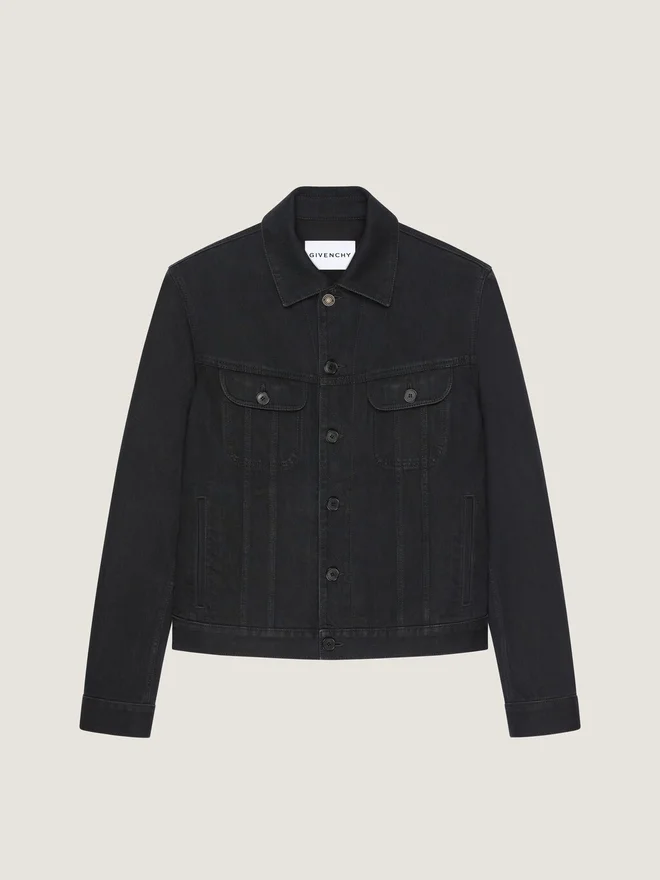 Jakke i svart denim Jakke i svart denim