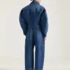 Mellomblå cropped Cocoon Cargo-jeans Mellomblå cropped Cocoon Cargo-jeans