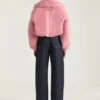 Kort blousonjakke med shearling-effekt