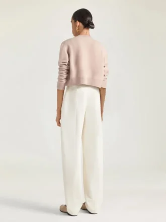 Kort cardigan i ull og kashmir