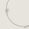kort Crystal Pearl-halskjede i metall, krystaller og perler kort Crystal Pearl-halskjede i metall, krystaller og perler