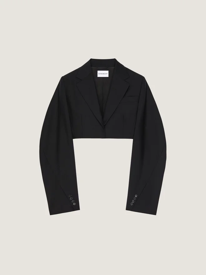 Kort kokongjakke i ull og mohair Kort kokongjakke i ull og mohair