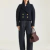 Kort peacoat i ull Kort peacoat i ull