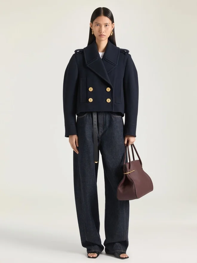 Kort peacoat i ull Kort peacoat i ull