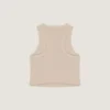Kort tank-top i bomull med Givenchy Paris-trykk Kort tank-top i bomull med Givenchy Paris-trykk